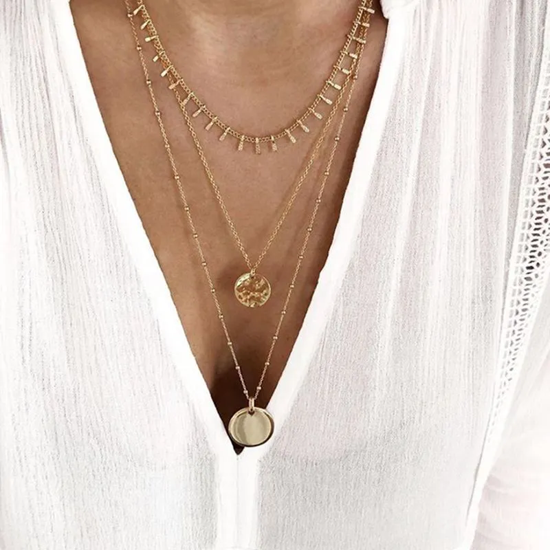 Creative personality geometric alloy bead chain