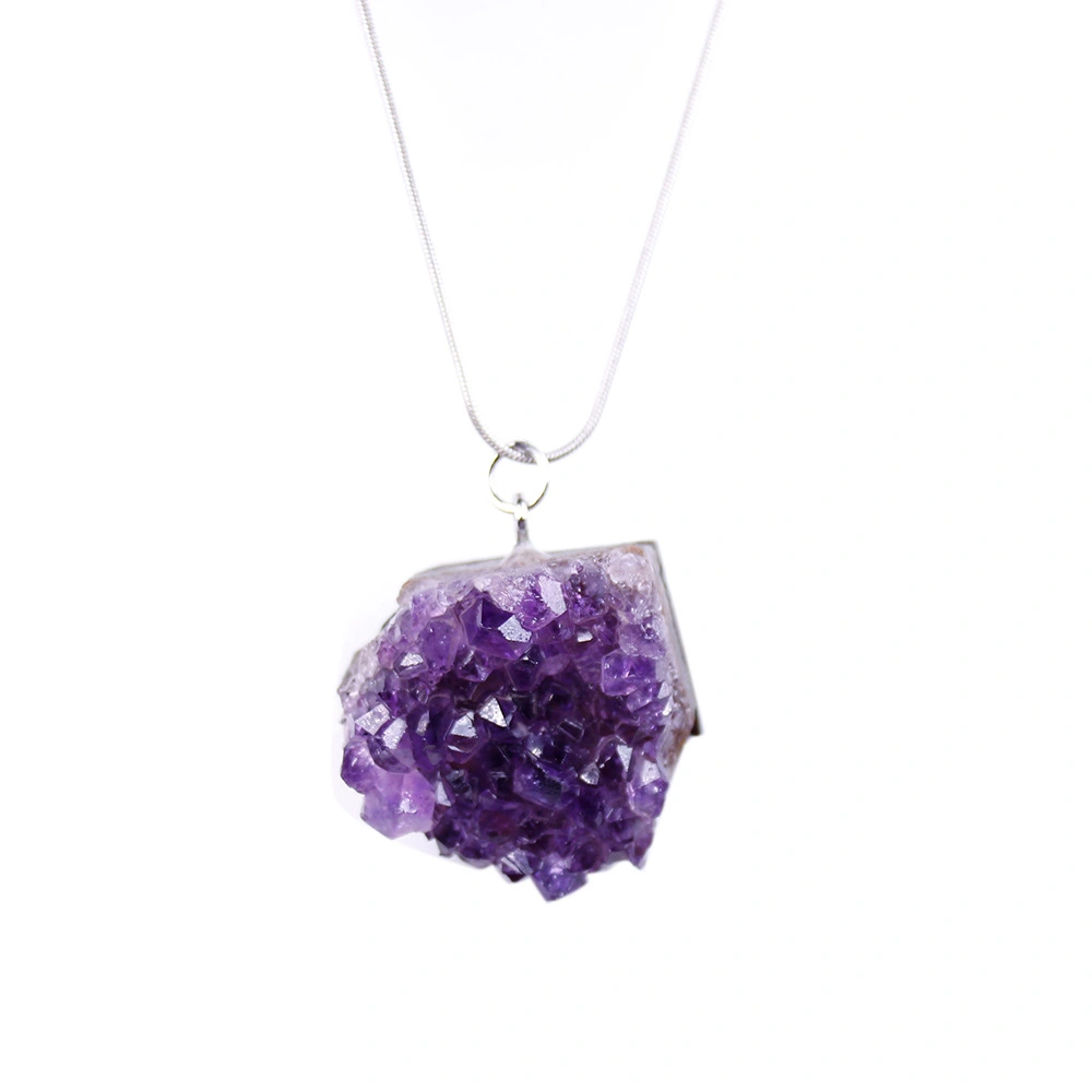 East China Sea Natural Amethyst Cluster Pendant