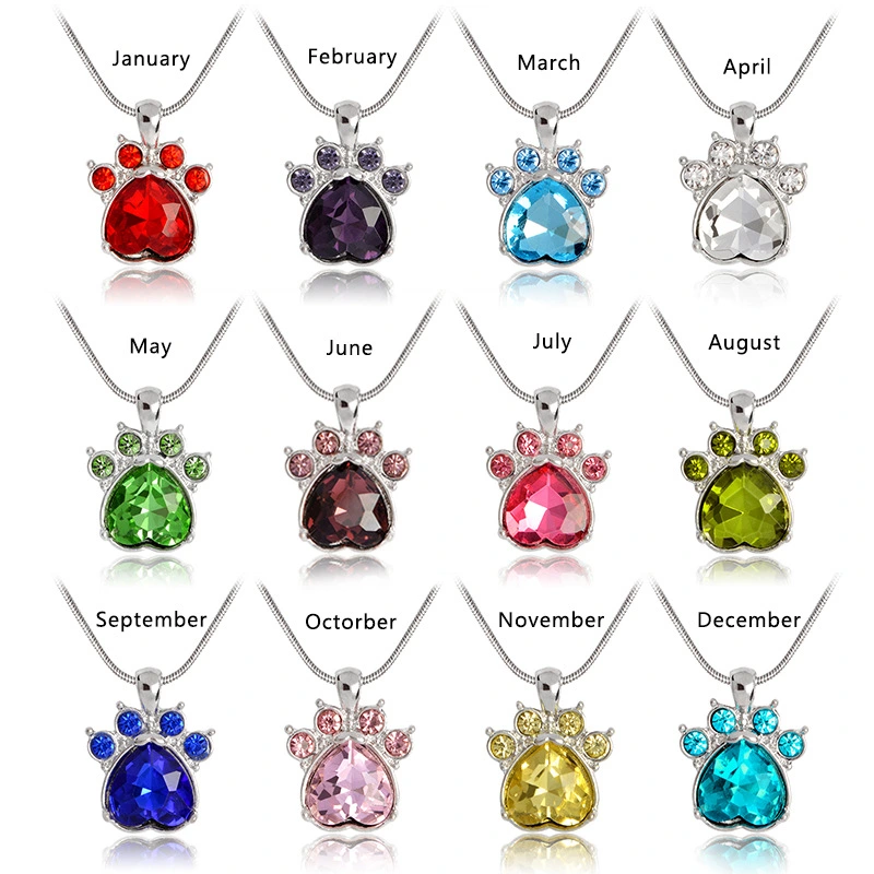 Cute animal paw pendant necklace