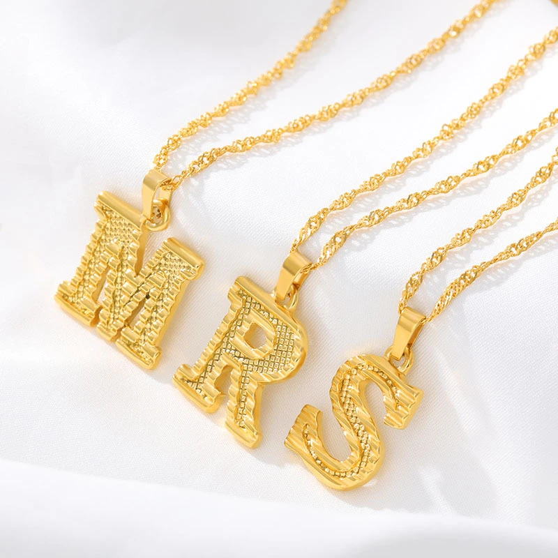 26 English capital letters pendant necklace