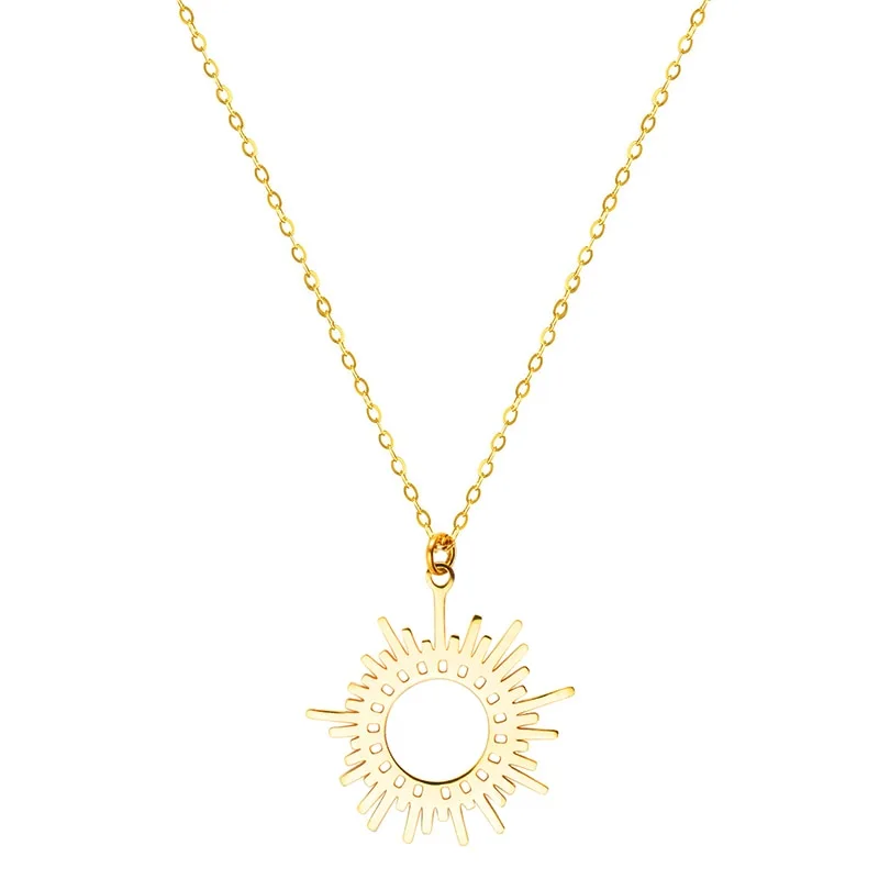 Fashion circle sunshine pendant short chain