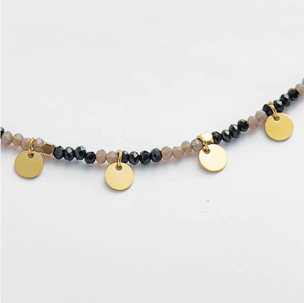 Handmade crystal bead necklace