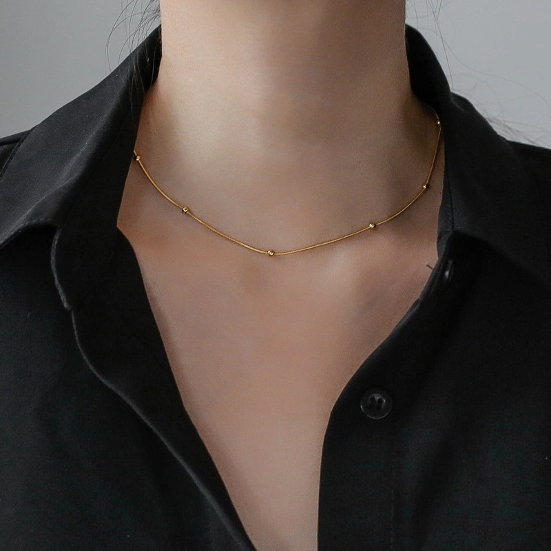 Steel ball snake bone chain clavicle chain