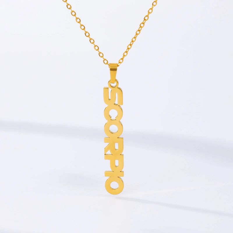 Stainless steel twelve constellation necklace