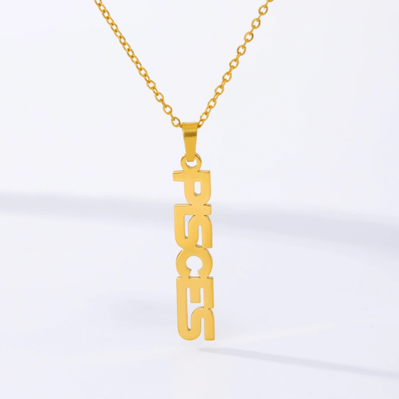Stainless steel twelve constellation necklace