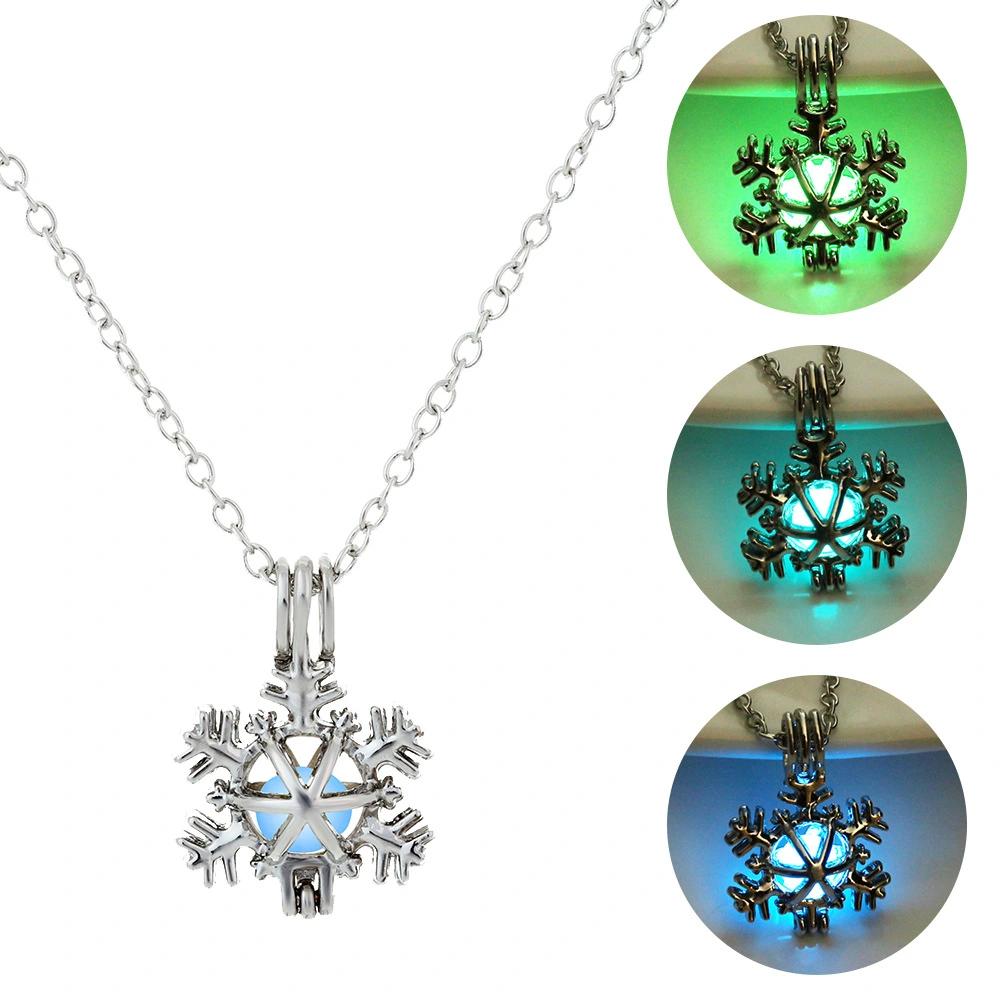 Luminous Snowflake Pendant Necklace