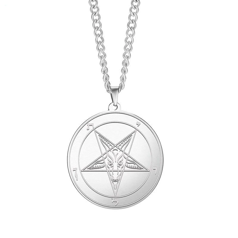 Pentagram coin necklace