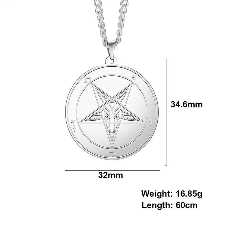 Pentagram coin necklace