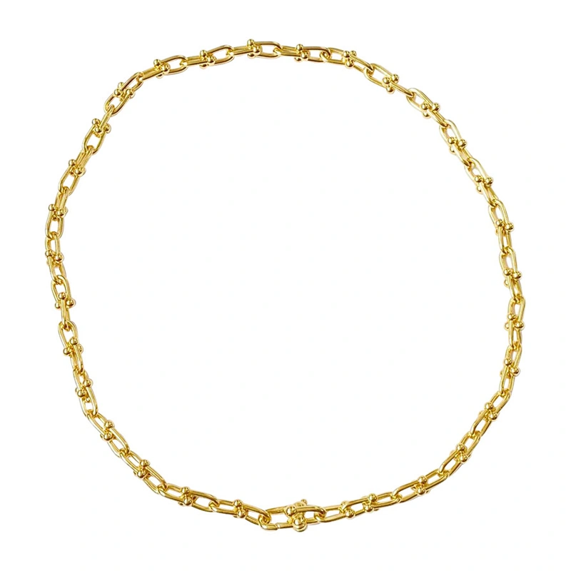 Brass gold plated necklace