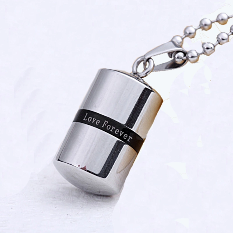 Titanium steel perfume bottle pendant