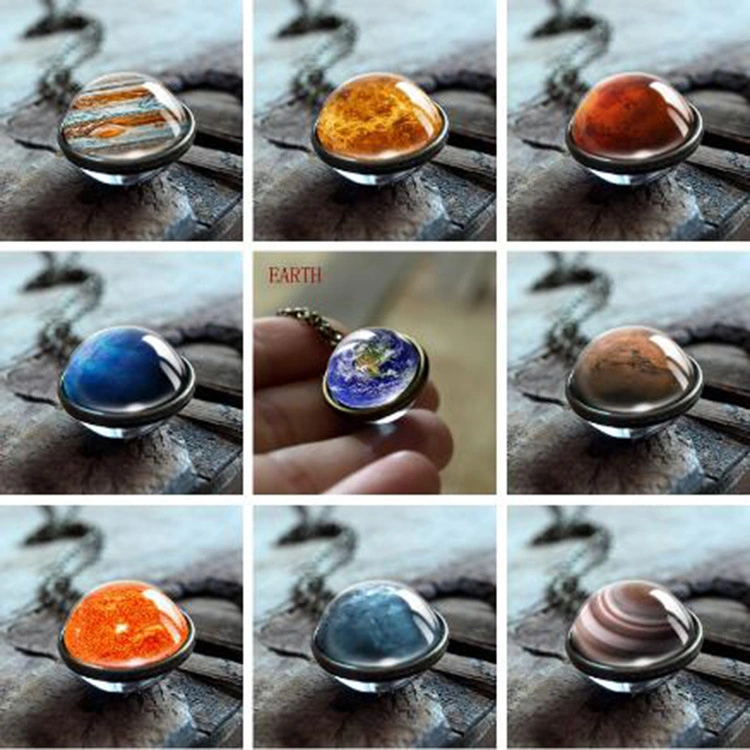 Personalized Fashion Double-sided Glass Ball Necklace