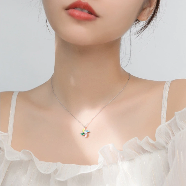 Creative Color windmill handmade clavicle chain