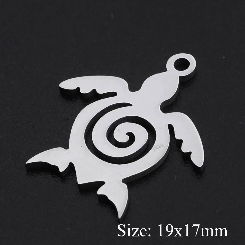 Titanium Steel Hollow Tortoise Pendant Stainless Steel