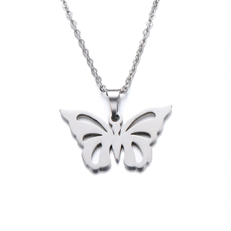 Stainless steel butterfly necklace