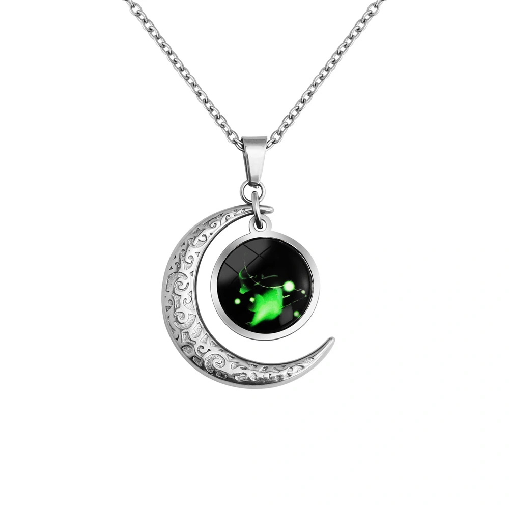 Twelve constellations starry sky luminous necklace