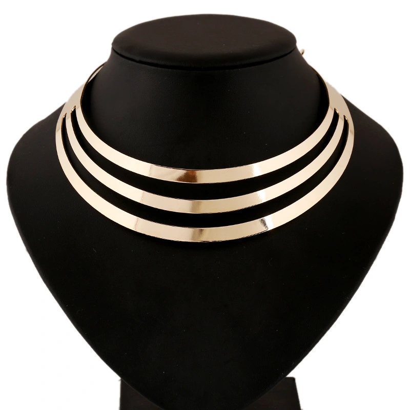 Fashion hollow metal punk necklace