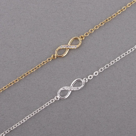 Eight point diamond collar clavicle chain bracelet