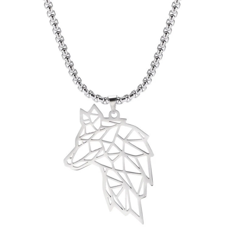 Animal Pendant wild wolf Necklace