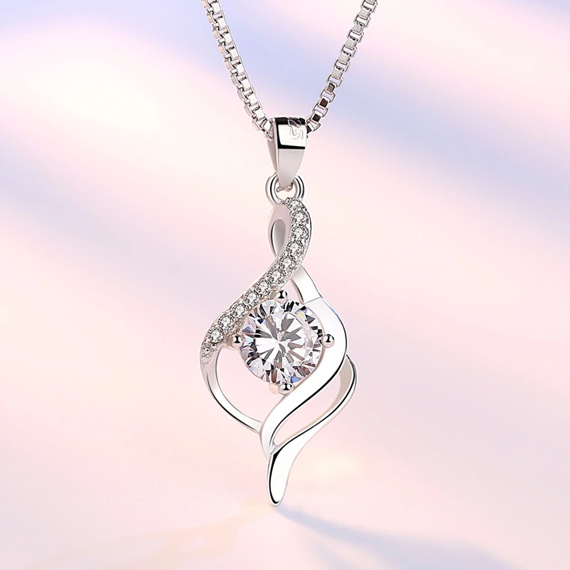 Romantic Classic Love 925 Silver Necklace Pendant