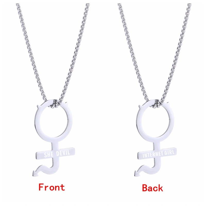 Stainless Steel Female Symbol Girl's Secret Love Necklace