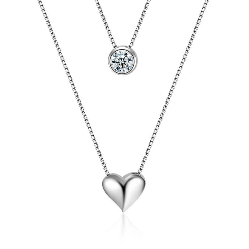 Heart double necklace