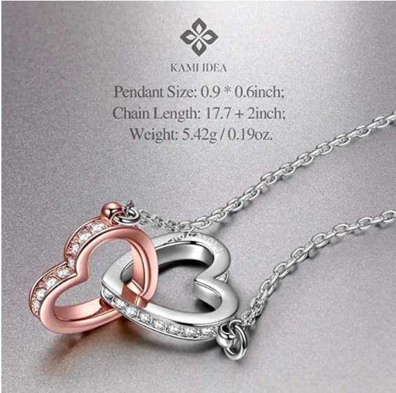 Two-color love necklace