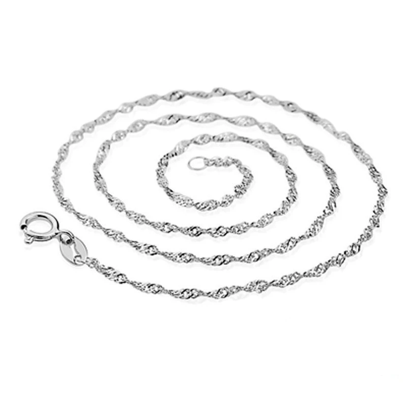 Women's clavicle long water wave chain