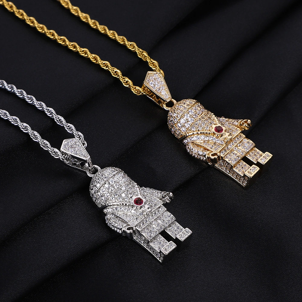 Spaceman hip hop pendant necklace cartoon creative