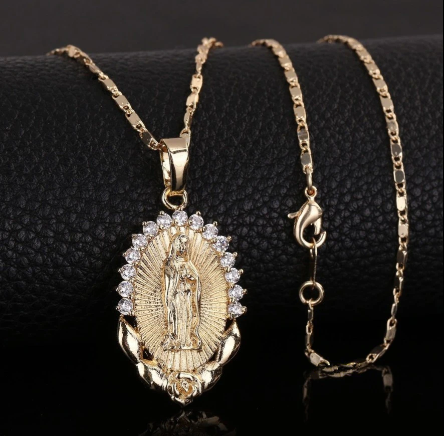 Virgin Mary pendant necklace