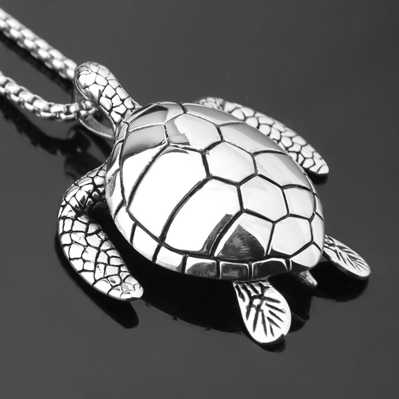 Fashionable alloy dazzle jewelry necklace tortoise pendant