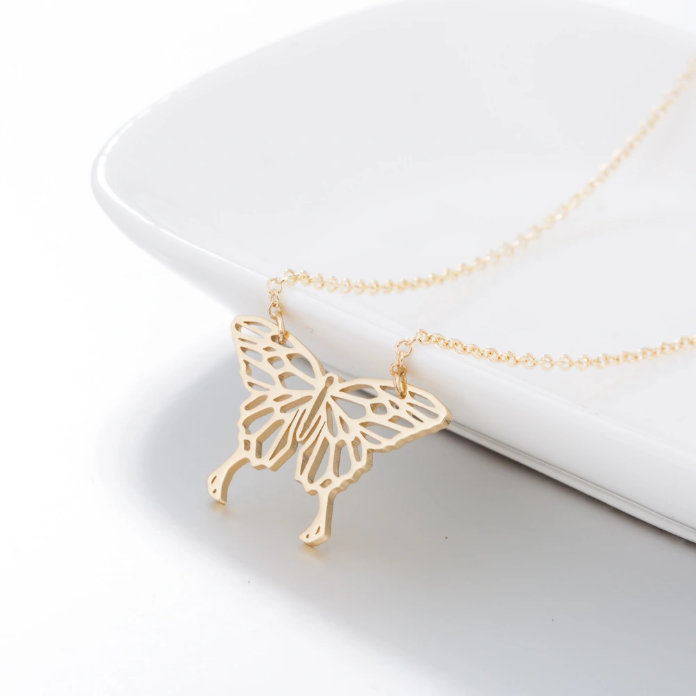 Stainless steel butterfly necklace