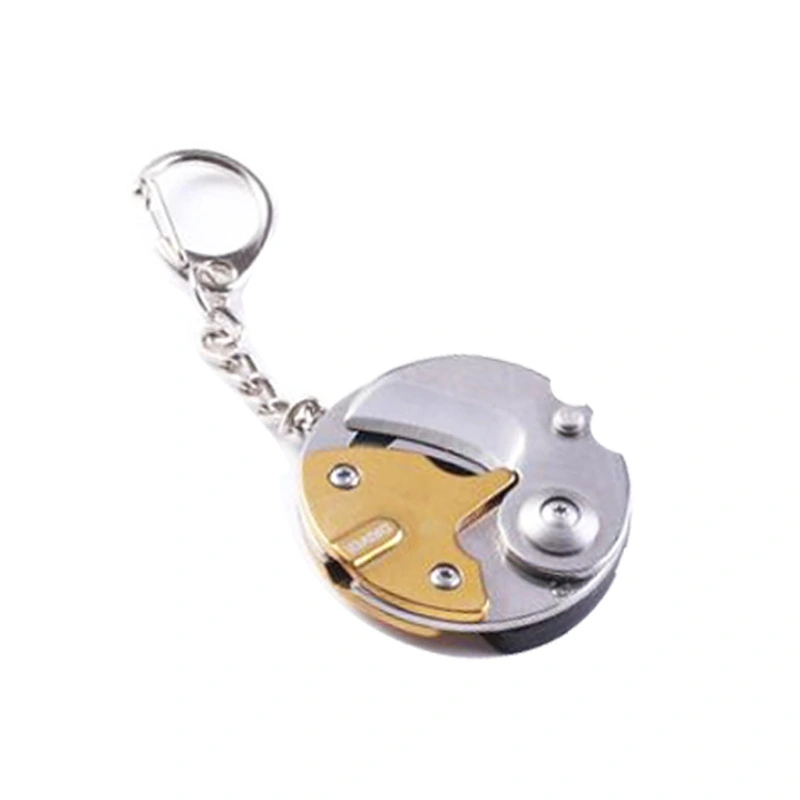 Multifunctional portable coin knife keychain