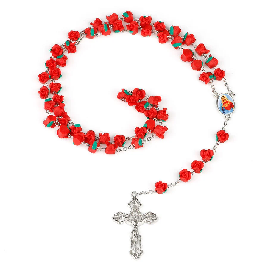 Rose Rosary Necklace