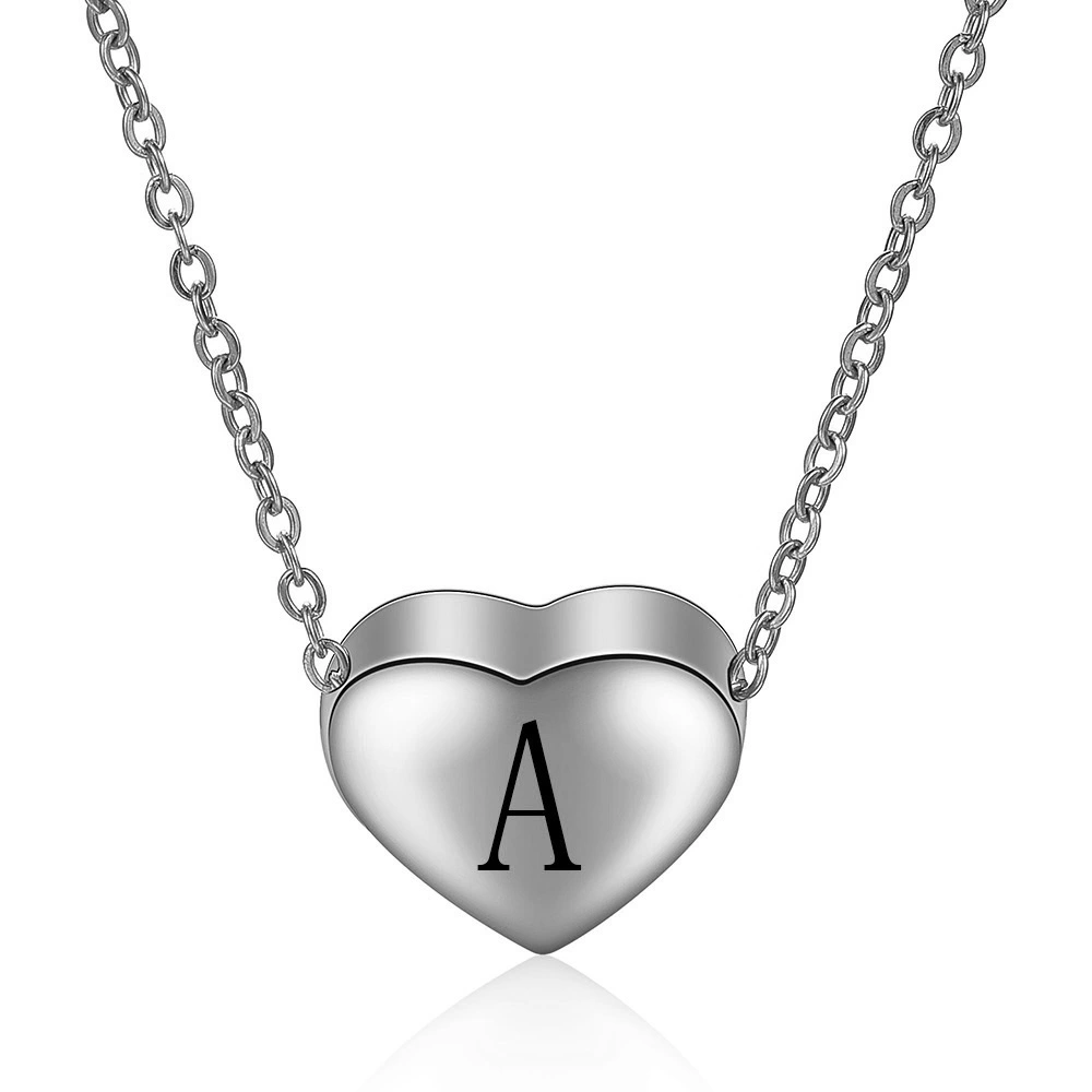 Love Heart 26 Letter Pendant