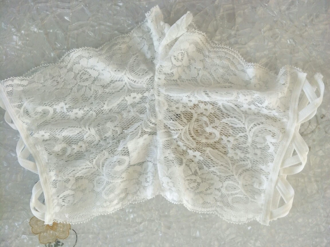 Lace elastic lady's flat perspective