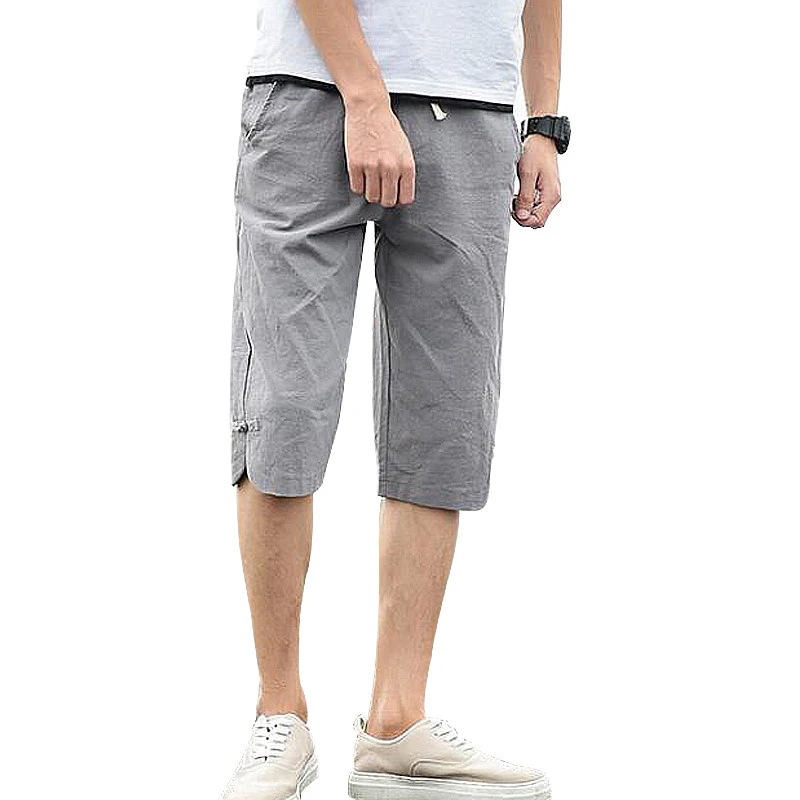 Summer casual loose beach men's cropped pants