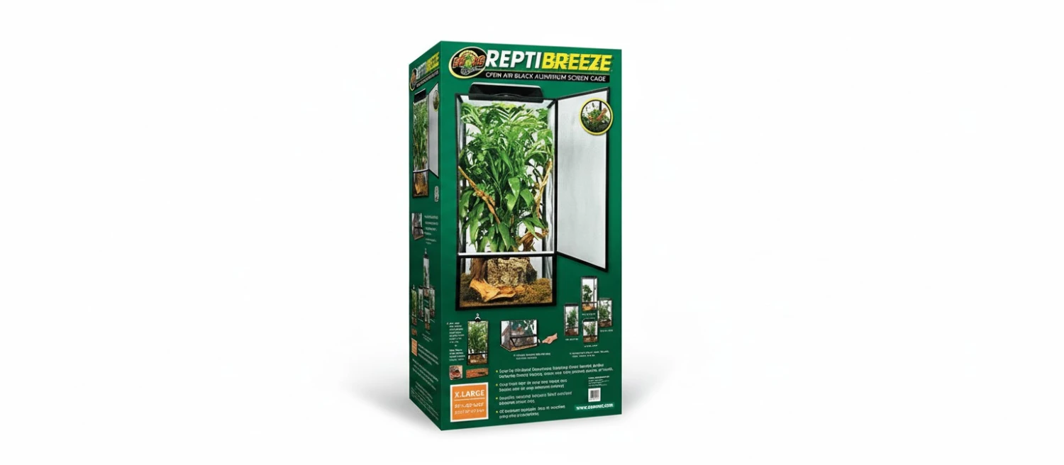 Zoo Med ReptiBreeze Open Air Screen Cage, Extra Large, 24 x 24 x 48-Inches