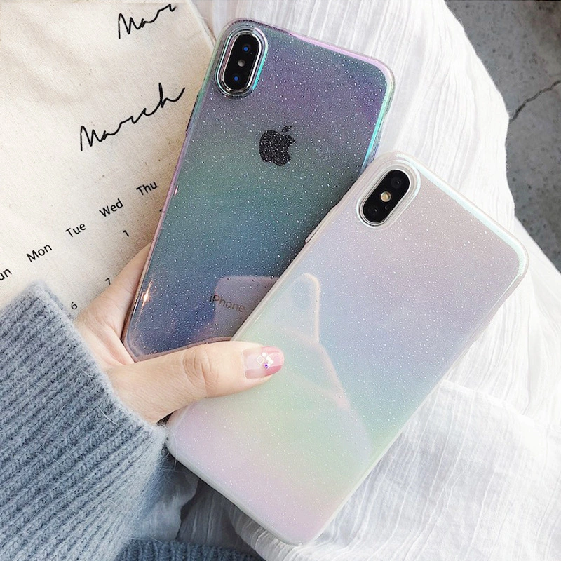 Gradient embossed raindrop phone case