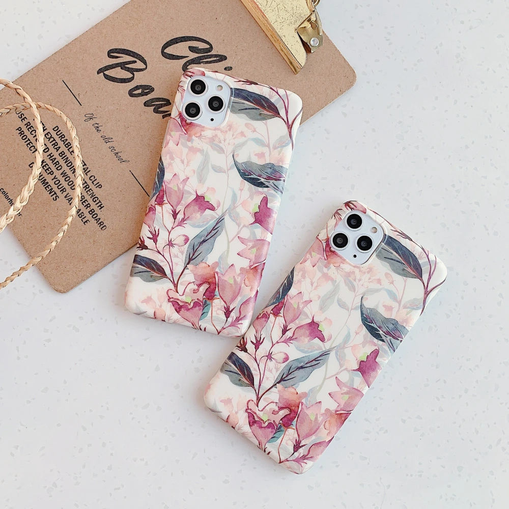 Literary and classical flower phone case