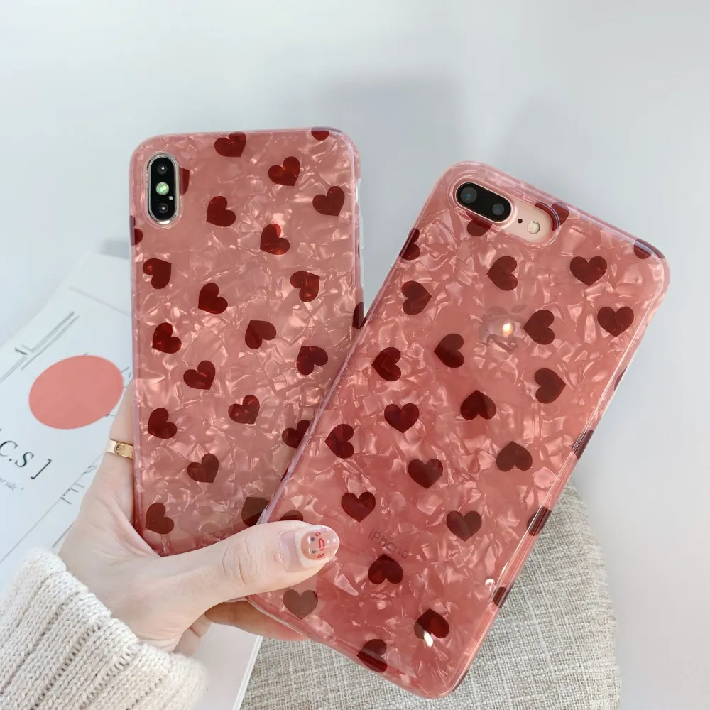 Girly little love shell pattern mobile phone case