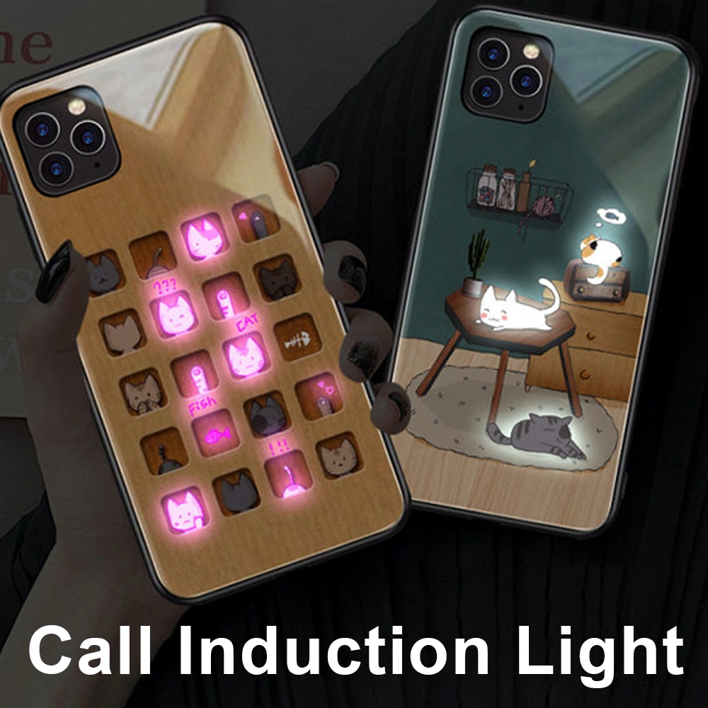 Incoming call flash luminous glass shell