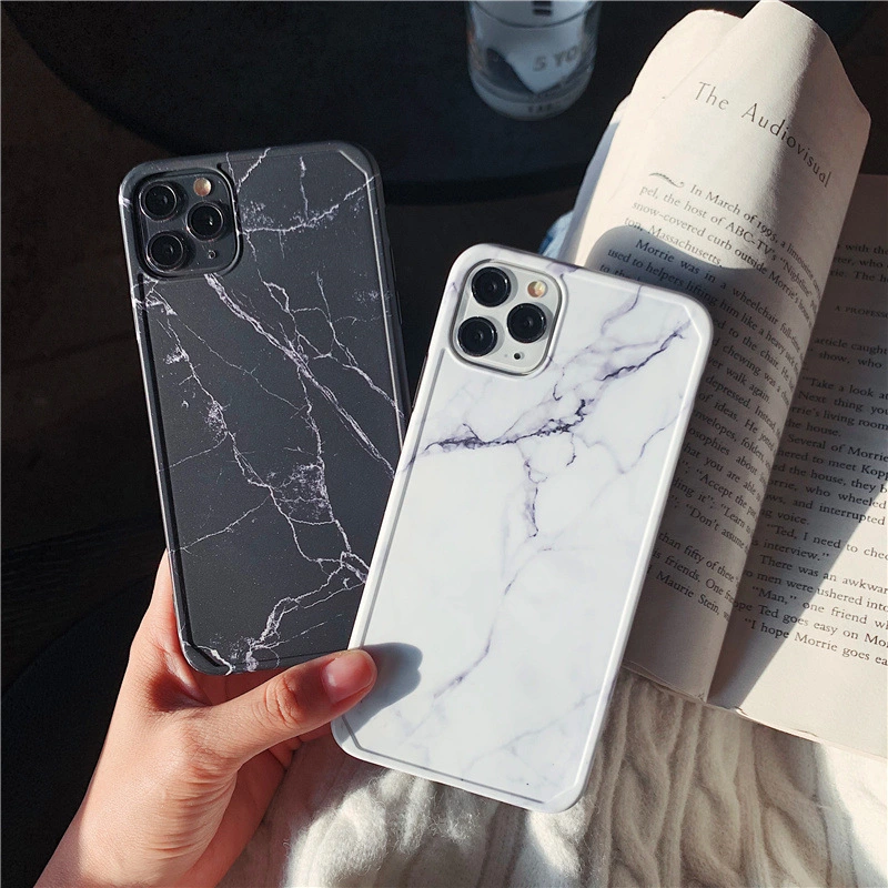 Cold wind anti-fall marble pattern mobile phone case