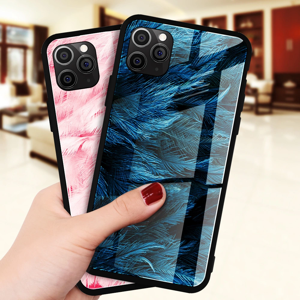 Creative pattern tempered glass protective cover