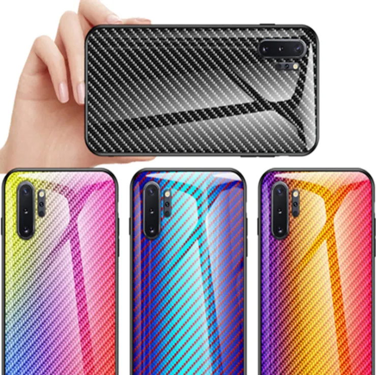 Phone case applies to A51 creative graded carbon fiber toughened glass A91 anti-fall protective case