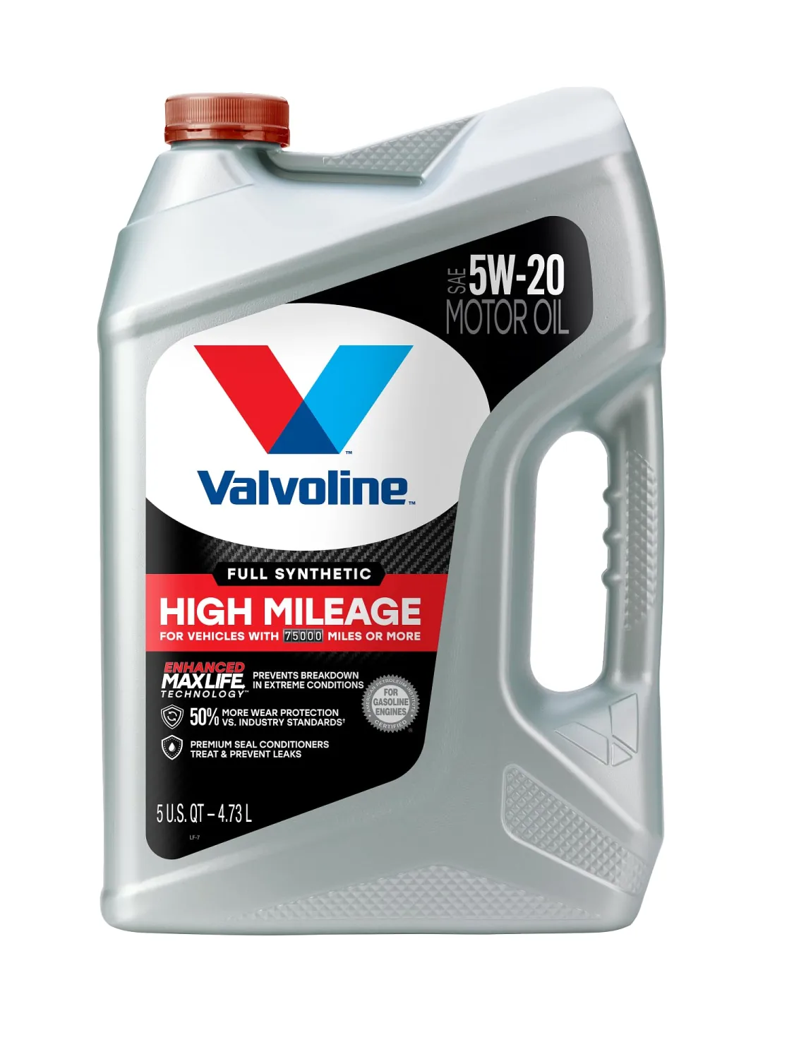 Valvoline Full Synthetic High Mileage with MaxLife Technology 5W-20 Motor Oil 5 QT