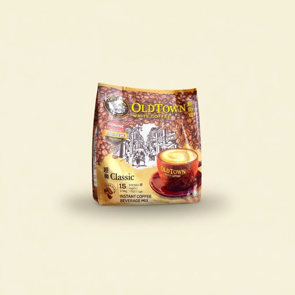 4 Pack Old Town White Coffee 3 in 1 Classic ( 60 Sticks ) Free 4 Extra Sachets
