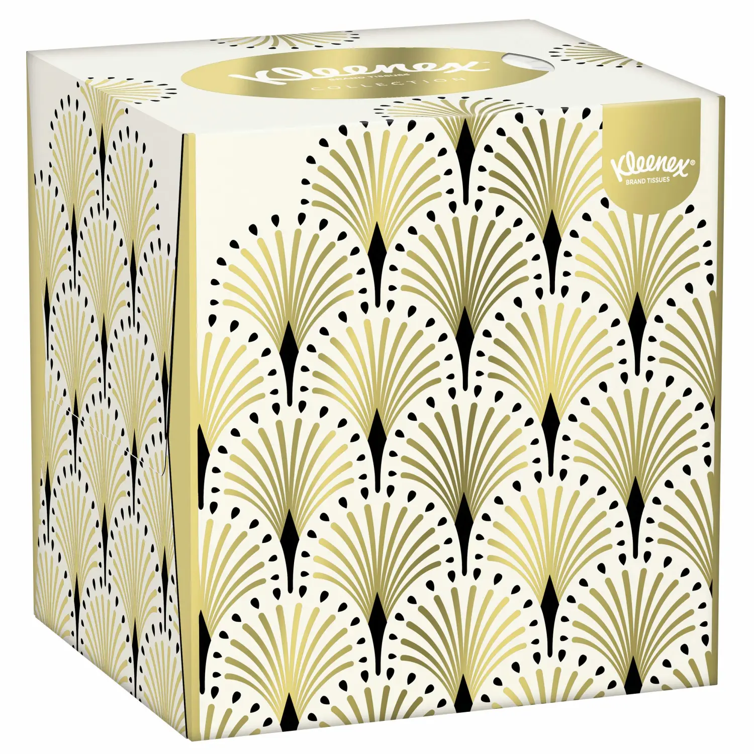 Kleenex Cube Soft Facial Tissues, 3-Ply, Assorted Designs and Colors, 56 Count, Pack of 12