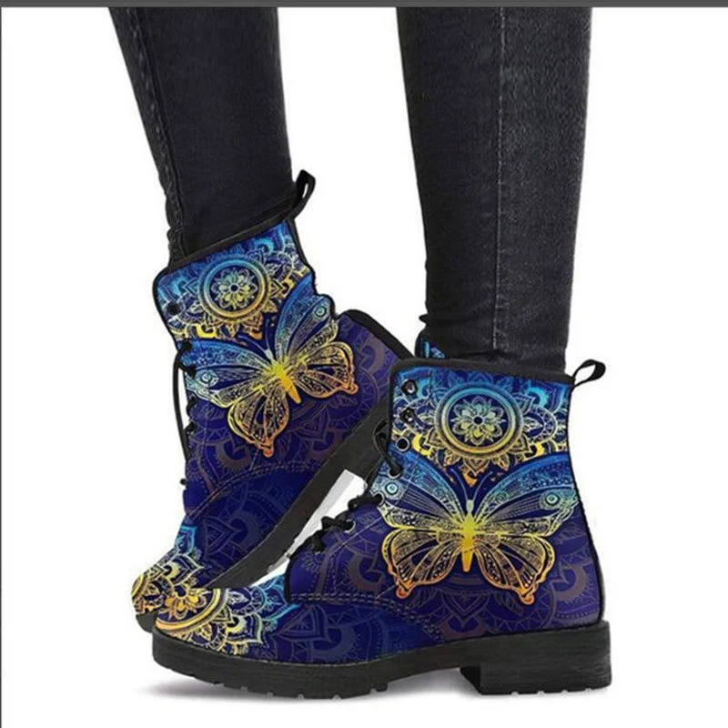 High-Top Skull Martin Boots