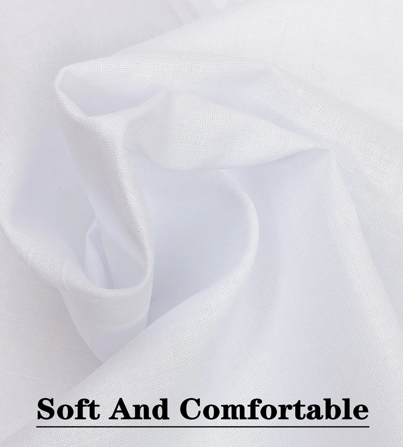 Scotamalone Men's Handkerchiefs 100% Soft Cotton White Hankie Hankerchieves
