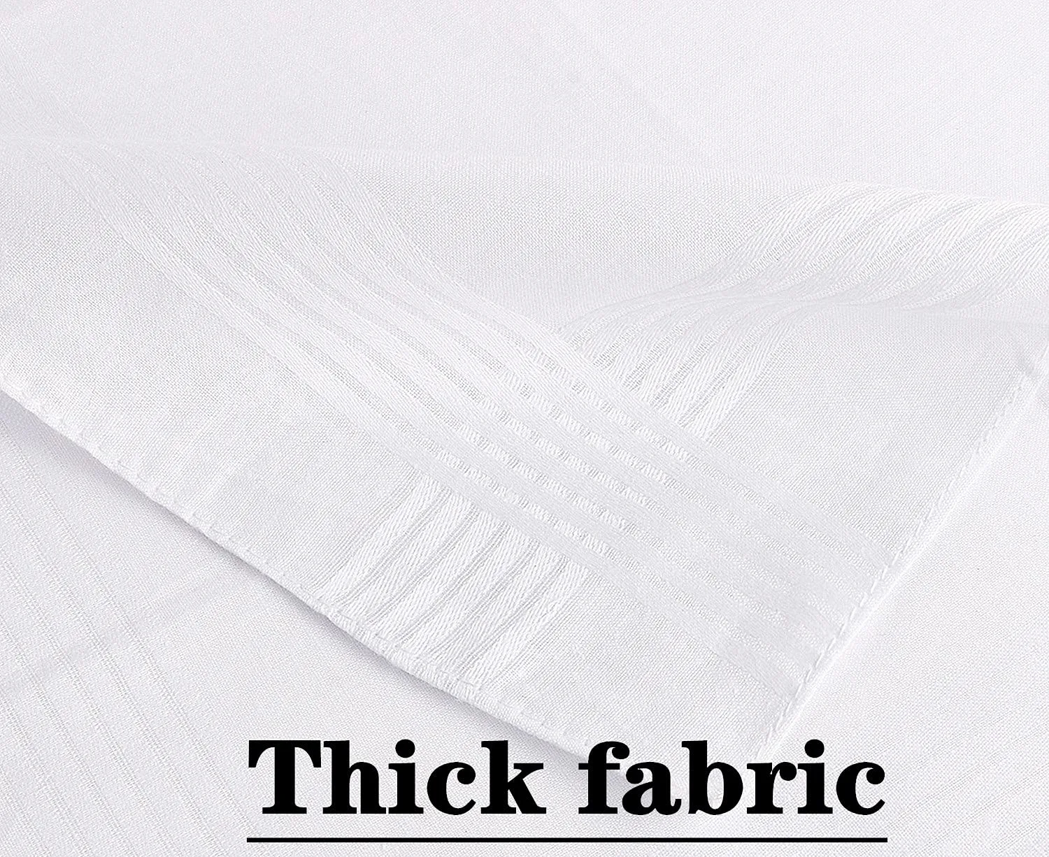 Scotamalone Men's Handkerchiefs 100% Soft Cotton White Hankie Hankerchieves